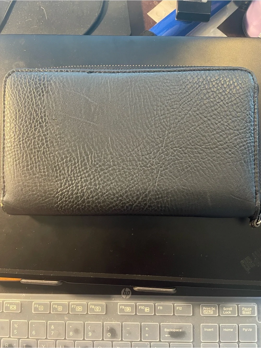 Olivia + Joy Black and Tan Wallet - Zip Closure